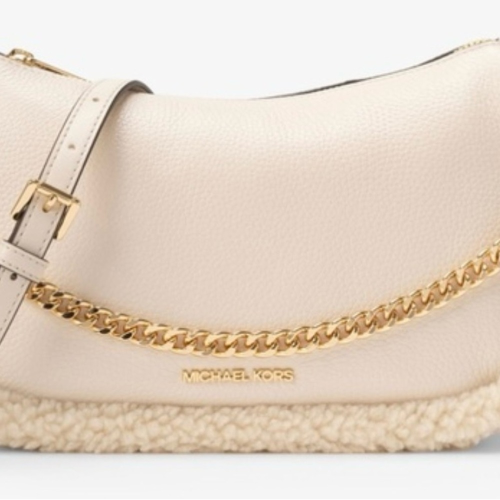 MICHAEL KORS CARMELA MEDIUM LEATHER CHAIN CROSSBODY NWT